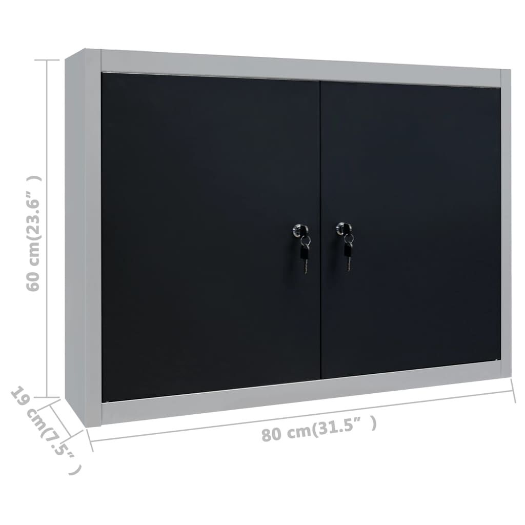 vidaXL Werktafel met 4 Wandpanelen en 2 Kasten