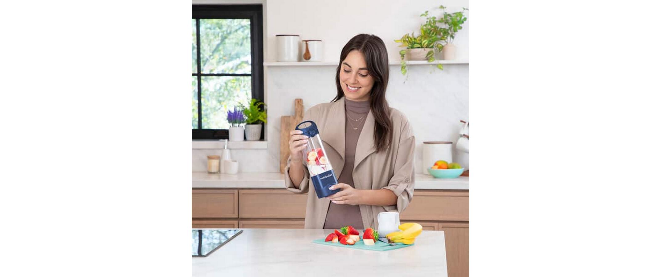 Smoothie Maker Portable BlauTragbarer Blender