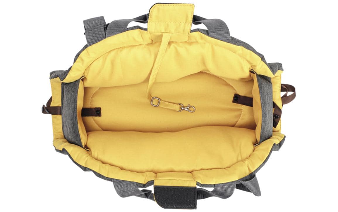 Tiertransport-Tasche Shelly, 72 x 55 cm, Grau-Senf<br>3-in-1 Tasche für kleine Hunde