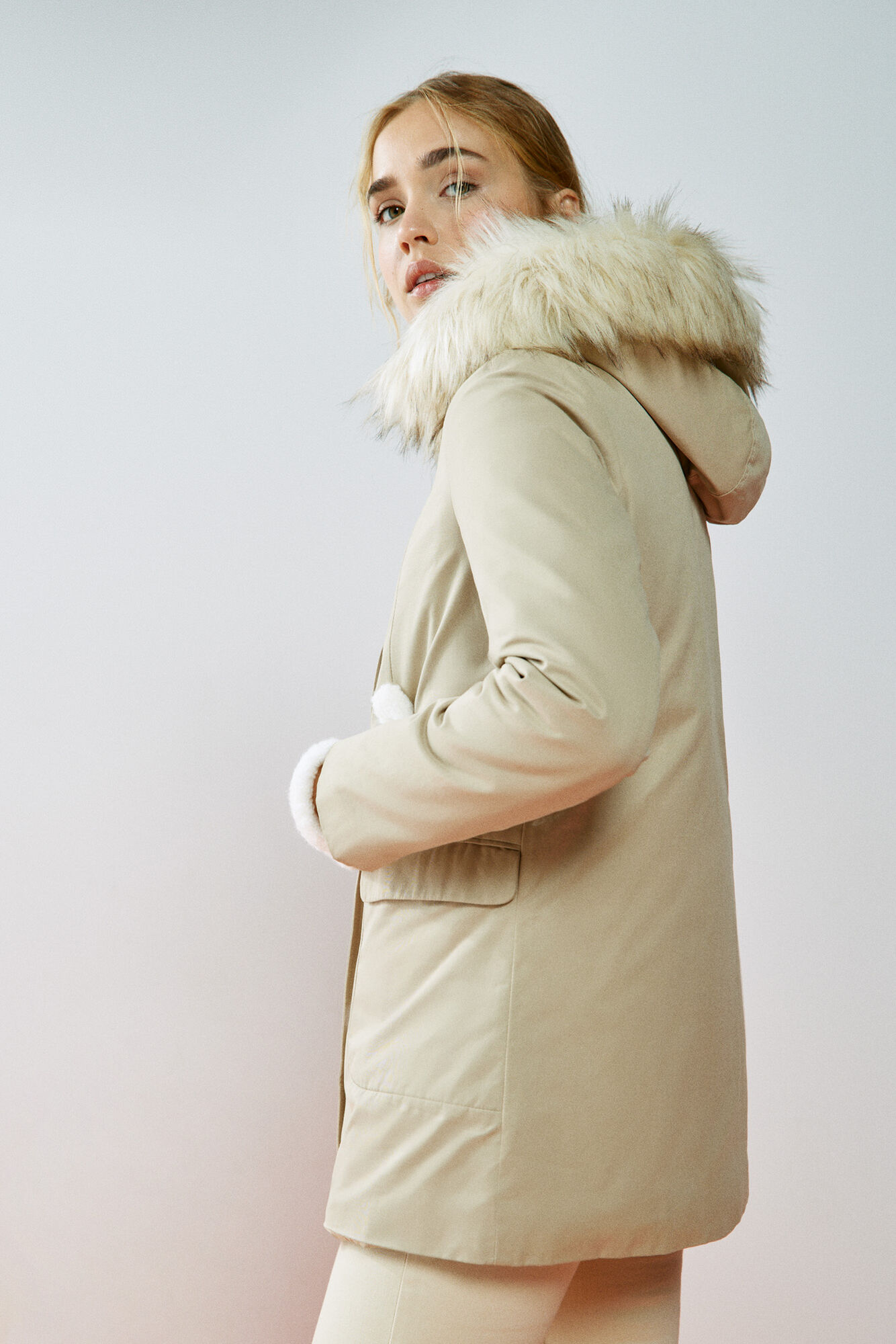 Parka repelente de água Sorona Aura com zíper de metal
