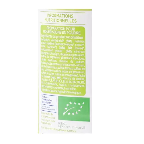 Leite orgânico de primeira fase Picot 800g