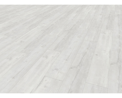Premium vinylplank, lichtgrijswit eiken, zelfleggend, 18,4 x 121,9 cm