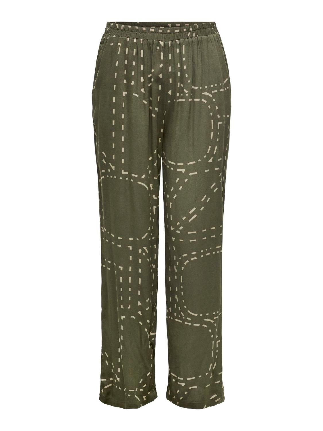 CARPHOEBE Normal geschnitten Hose mit weitem Beinschnitt Kalamata