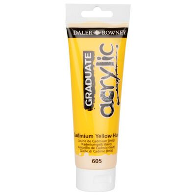 Daler-Rowney Graduate - Peinture acrylique - 120 ml - jaune cadmium