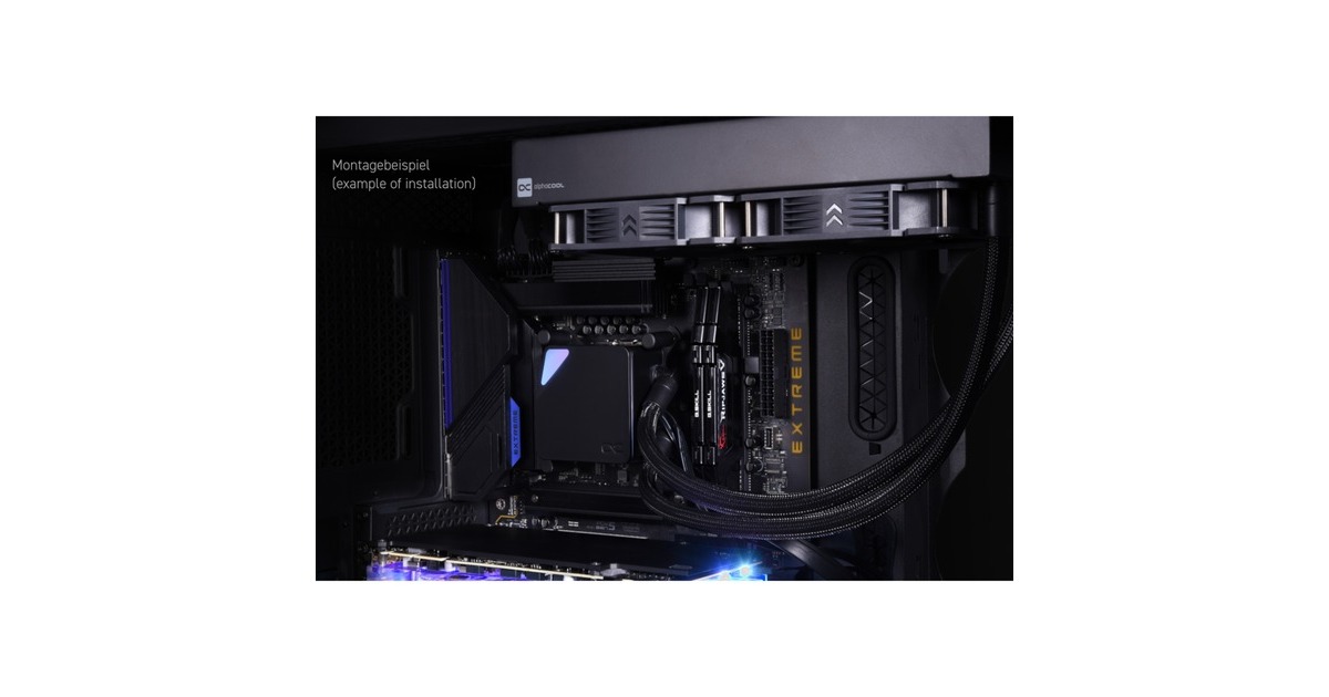 AlphacoolCore Ocean T38 AIO 420mm waterkoeling  (Zwart)