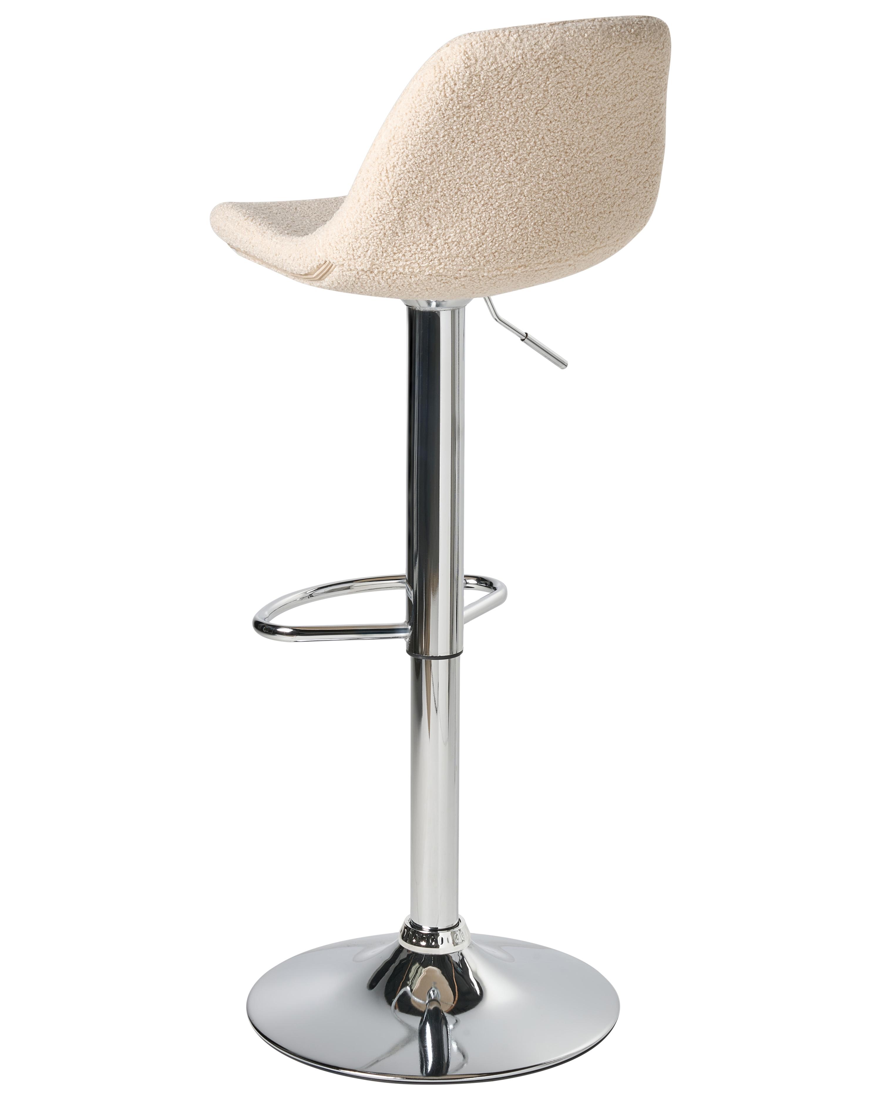 Set van 2 barkrukken KAHLA Bouclé draaibaar Lichtbeige