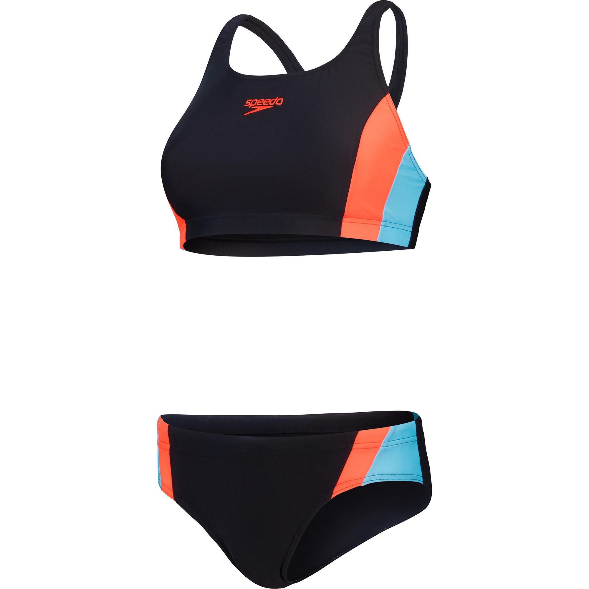 Speedo Colourblock Splice 2.0 Bikini Damen schwarz