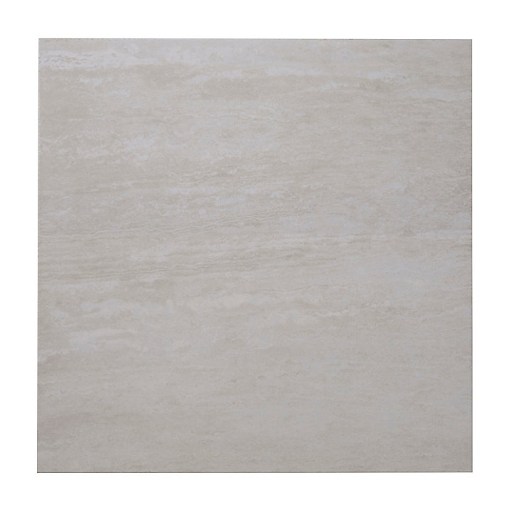 Carrelage sol gris 60 x 60 cm Soft Travertin