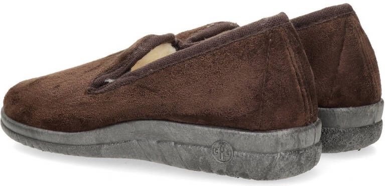 Nelson Home Pantoffels voor heren Bruin Sloffen