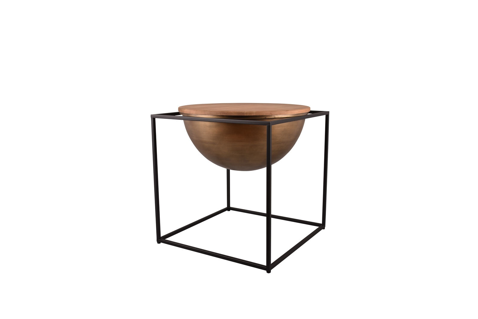 Beistelltisch CELINA 53 x 55 cm braun schwarz