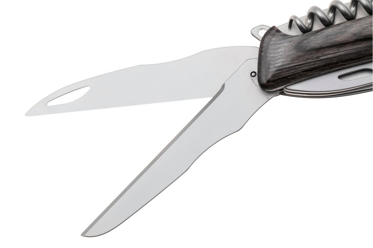 Swiza SH09 TR AM, KST.0136.6510, Laminate Black, Zwitsers zakmes, partly serrated, 9 tools