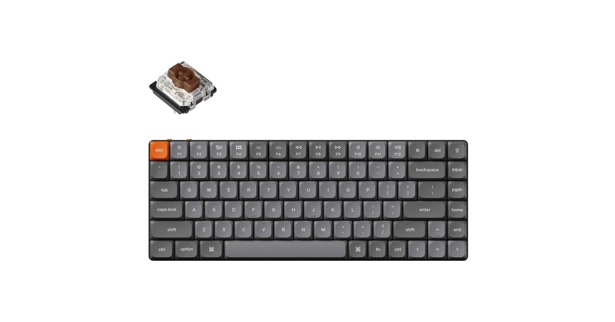 KeychronK3 Max-B3, toetsenbord  (Zwart, US lay-out, Gateron Low Profile 2.0 Mechanical Brown, RGB leds, 75%, Double-shot PBT, 2.4GHz | Bluetooth 5.1 | USB-C, Tweedekans)