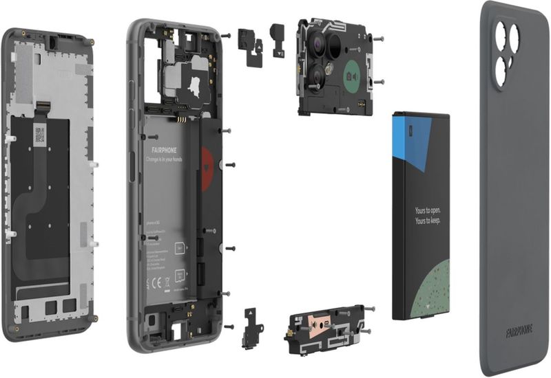 Fairphone 4 128GB Grijs 5G