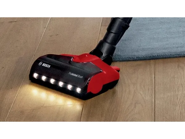 Bosch Unlimited 7 BCS711PET ProAnimal - Støvsuger - pind/håndholdt (2-i-1) - uden pose - ledningsfri - rød - 1 batteri