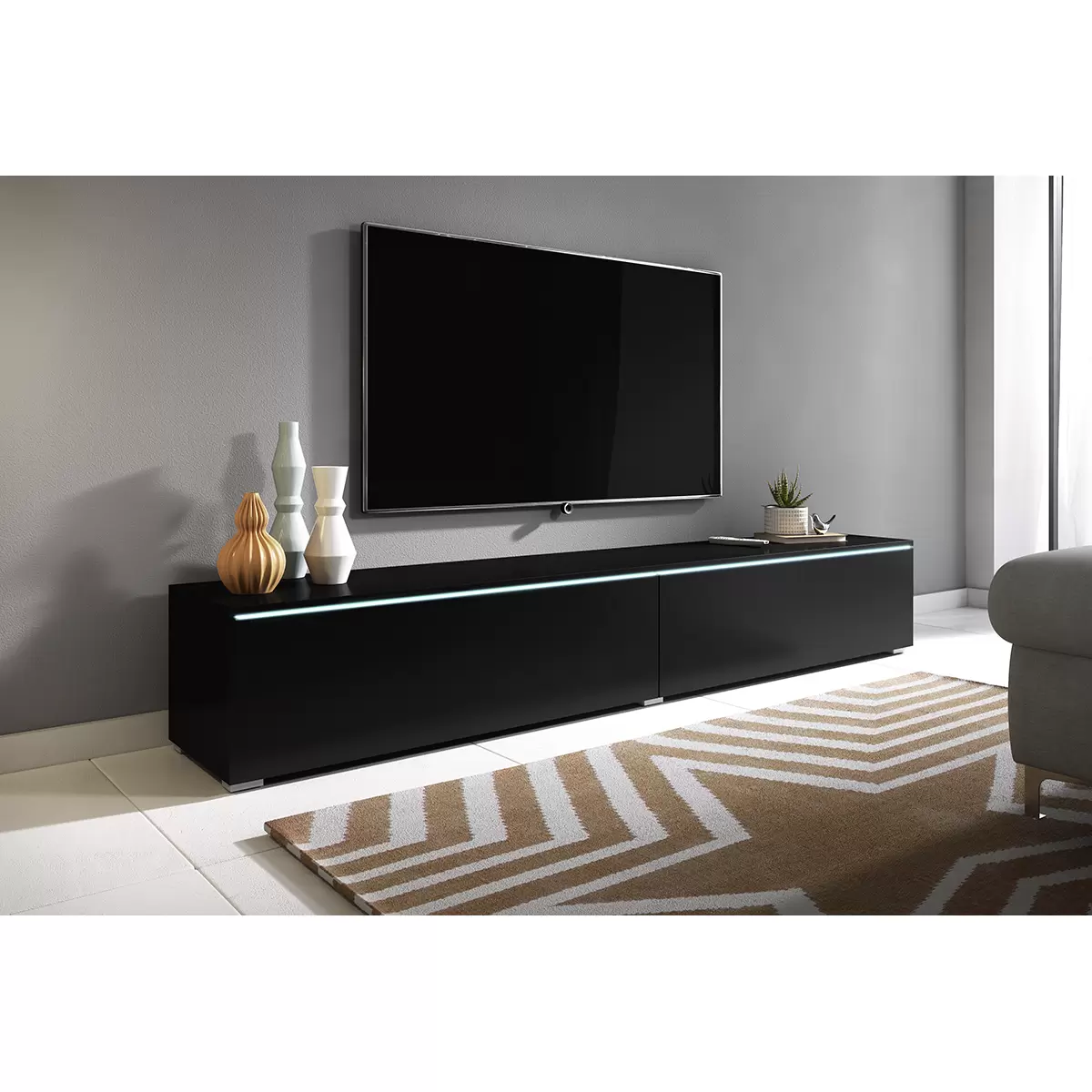 Lowboard Rijeka D180 Schwarz