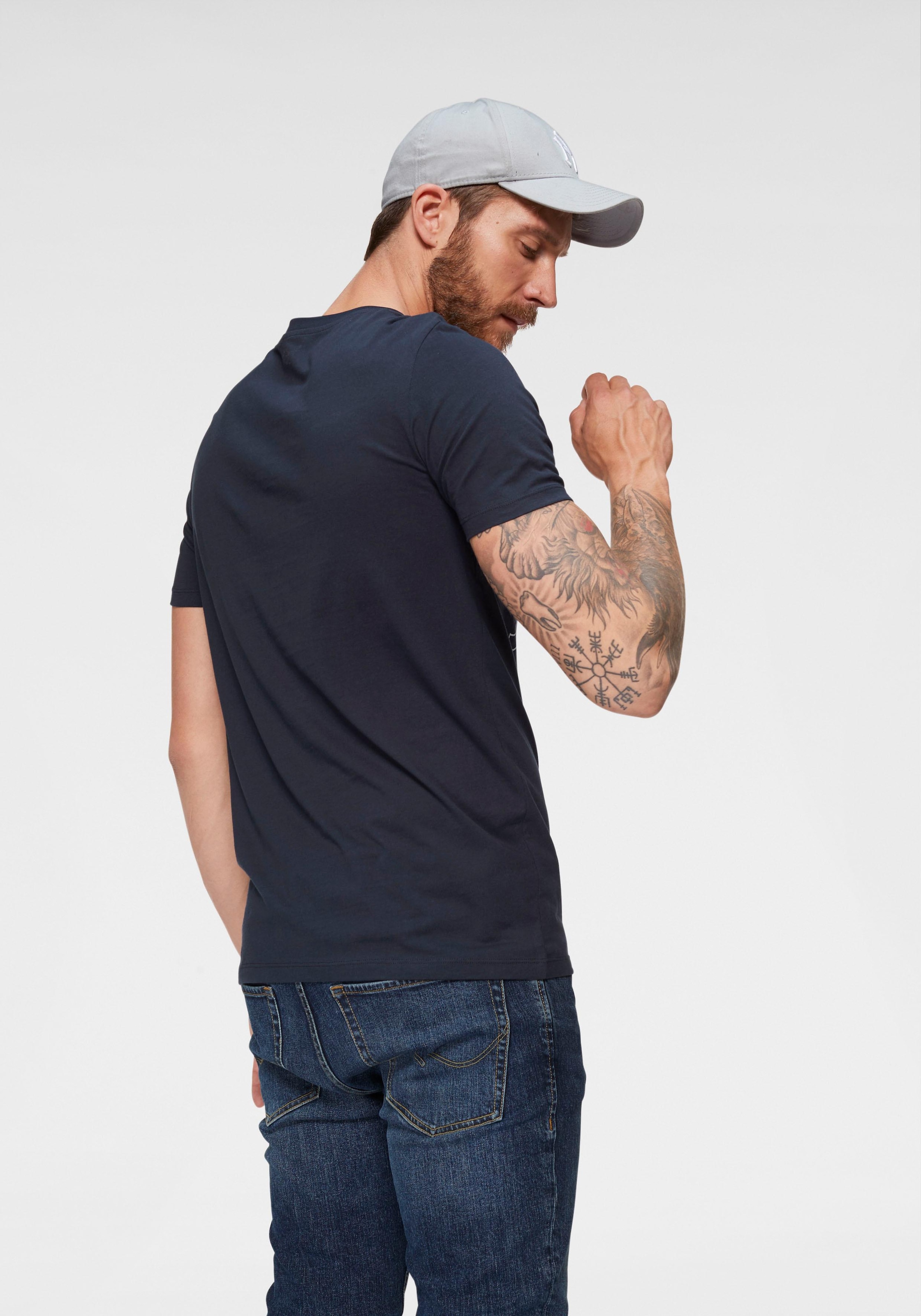 Jack & Jones T-Shirt »JCOKOMPO Kurzarm-Design mit Print und optimaler Passform«, Print, modisch, regular fit, Baumwolle, Rundhals