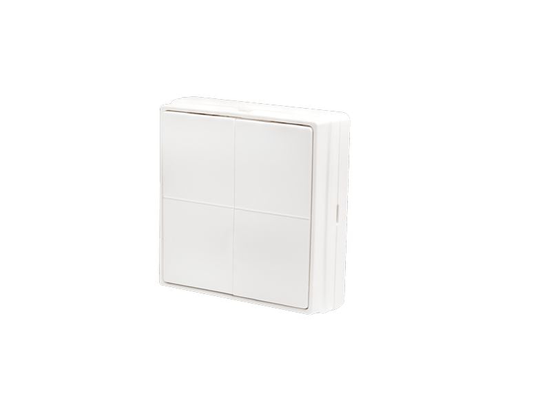 Shelly BLU Wall switch 4 weiss, stand alone Intelligenter Vier-Tasten-Bluetooth-Schalter