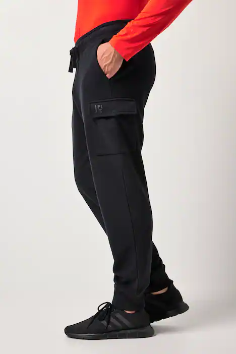 JAY-PI Sweat-Cargohose, Fitness, Modern Fit, bis 7 XL, schwarz | Ulla Popken