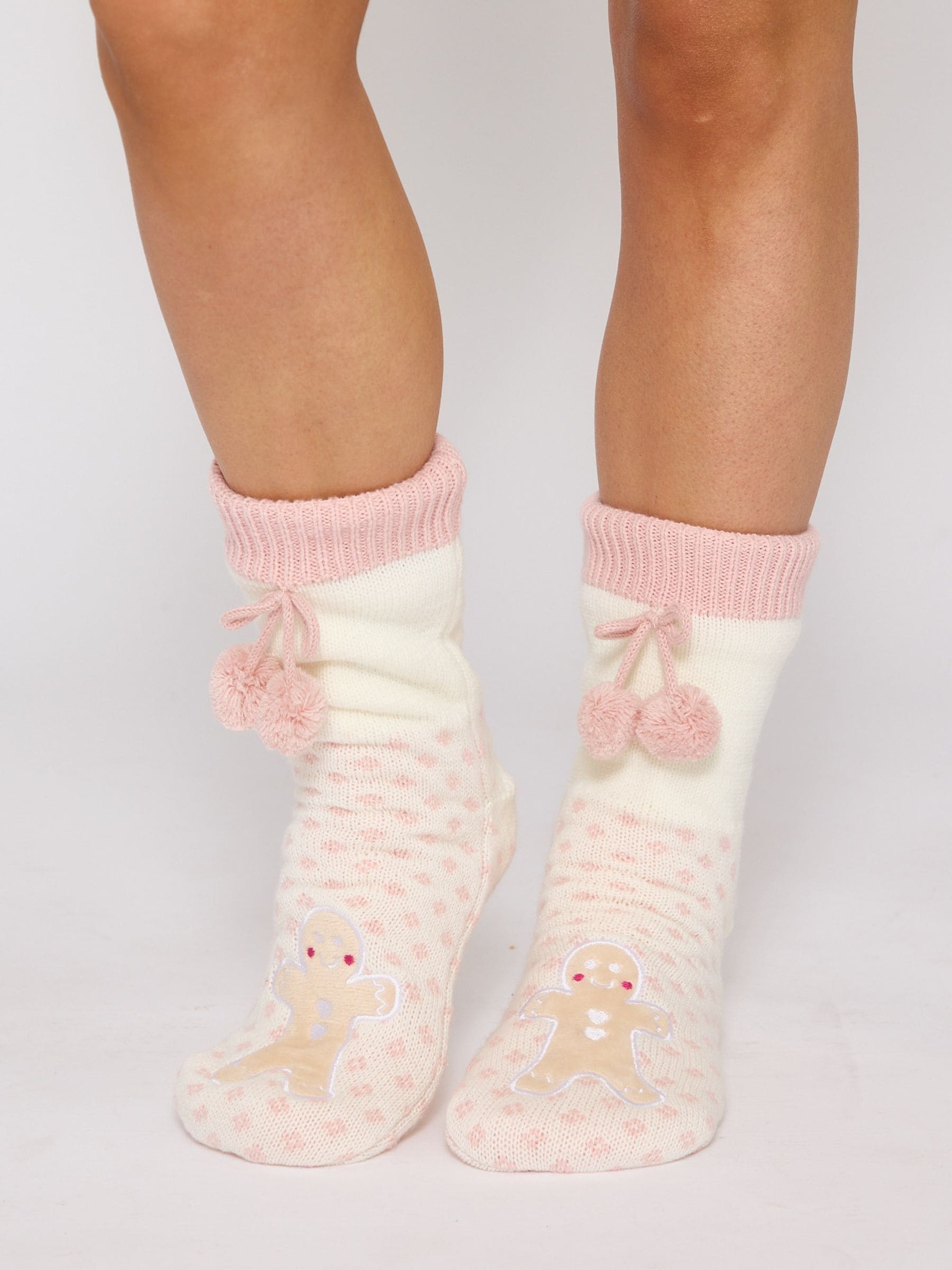 Loungeable Christmas Gingerbread Fluffy Socks