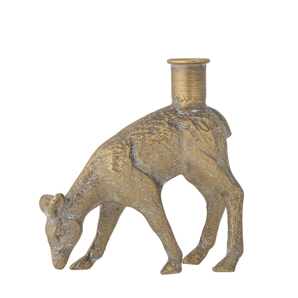 Bloomingville - Souris Lysestage - Guld - Metal