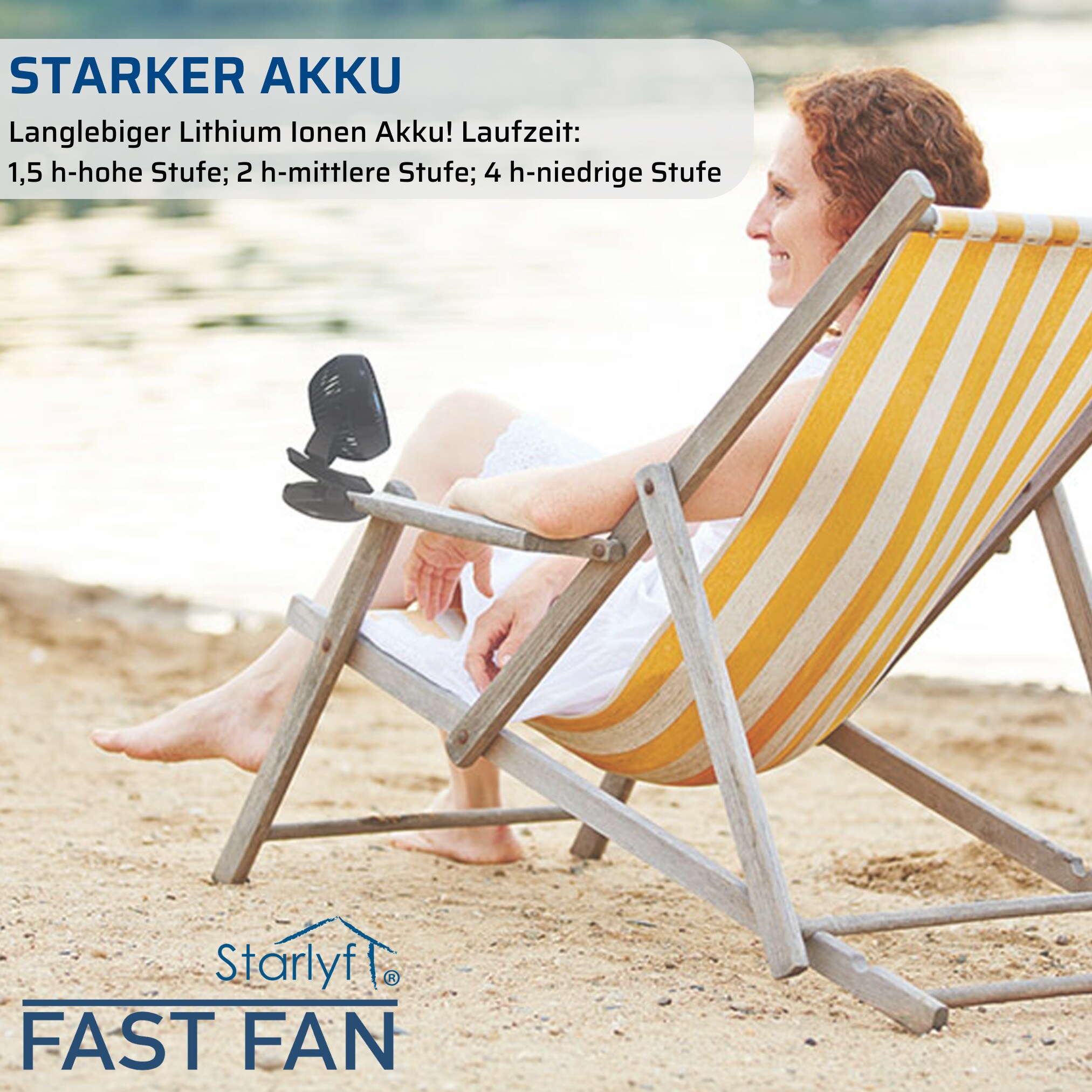 Starlyf® Mini Akku Ventilator - Miniventilator Fast Fan