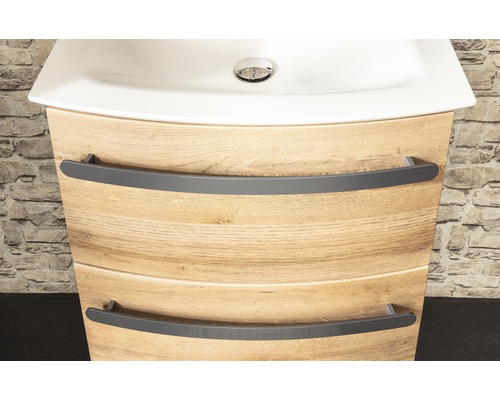 Wastafelmeubel FACKELMANN Andria BxHxD 59 x 63 cm x 44 cm Frontkleur eikenhouten decor 79602