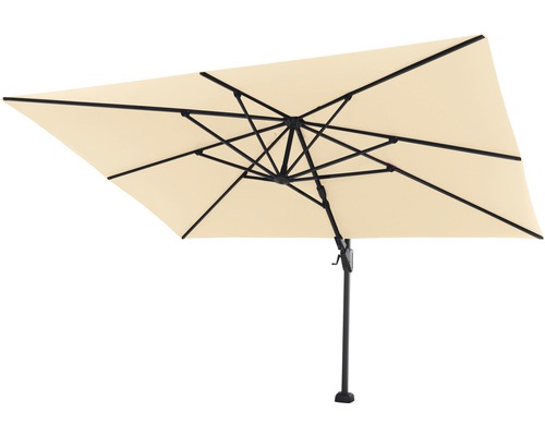 Sunset N+ zweefparasol, 350 x 260 cm, natuurlijk polyester