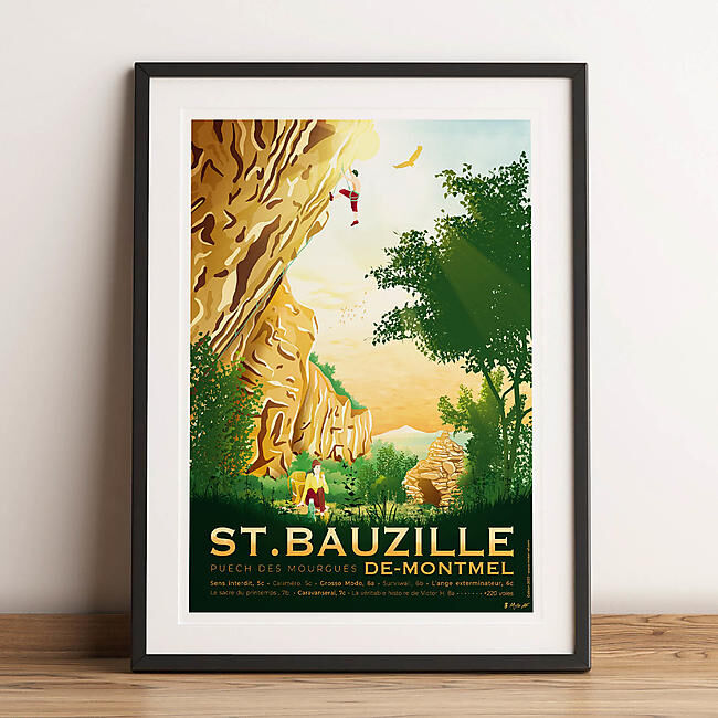 SAINT BAUZILLE DE MONTMEL AFFICHE A3 VINTAGE