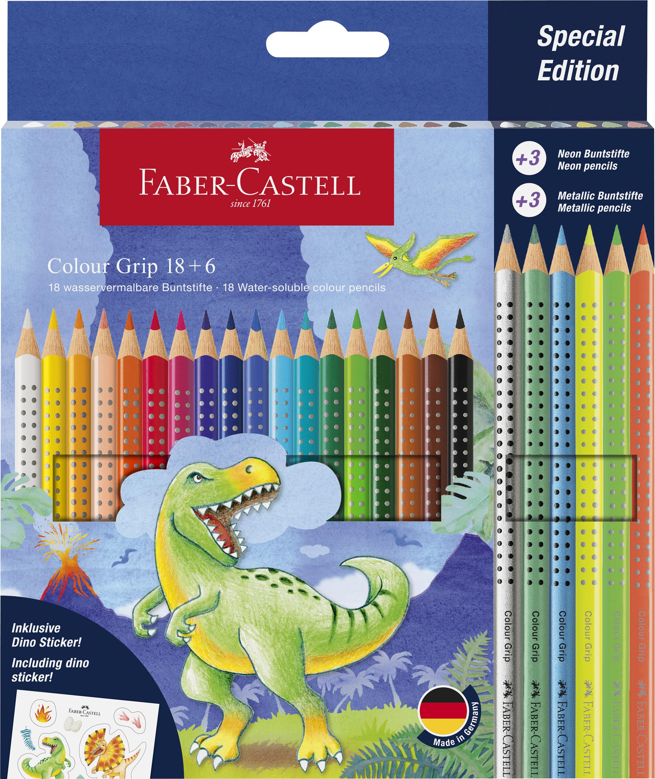 Faber-Castell - CP Colour Grip dinosaurus 18+6 (201546)