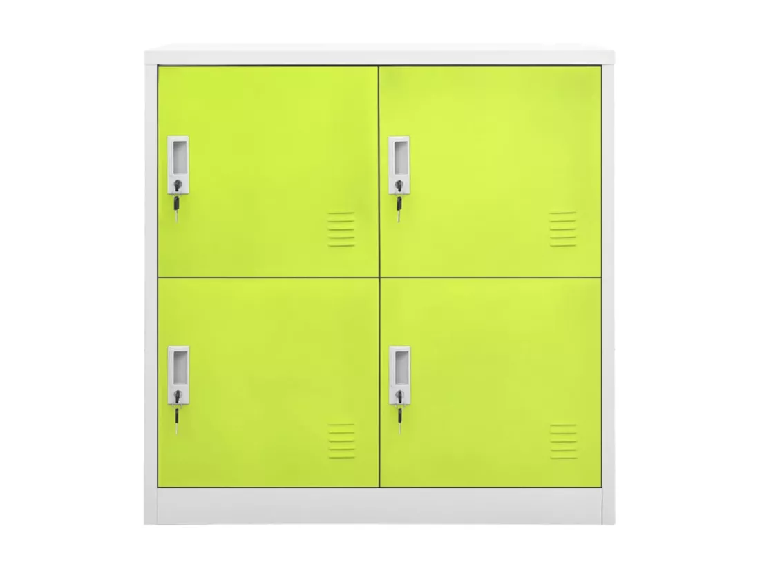Armoire à casiers Gris clair et vert 90x45x92,5 cm Acier