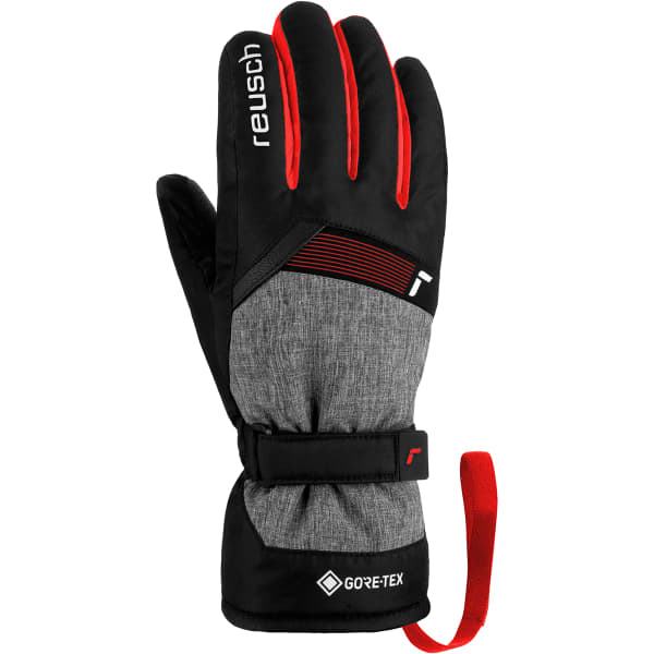 Gant de ski REUSCH FLASH GORE-TEX JR BLACK/BLACK MELANGE/FIRE RED
