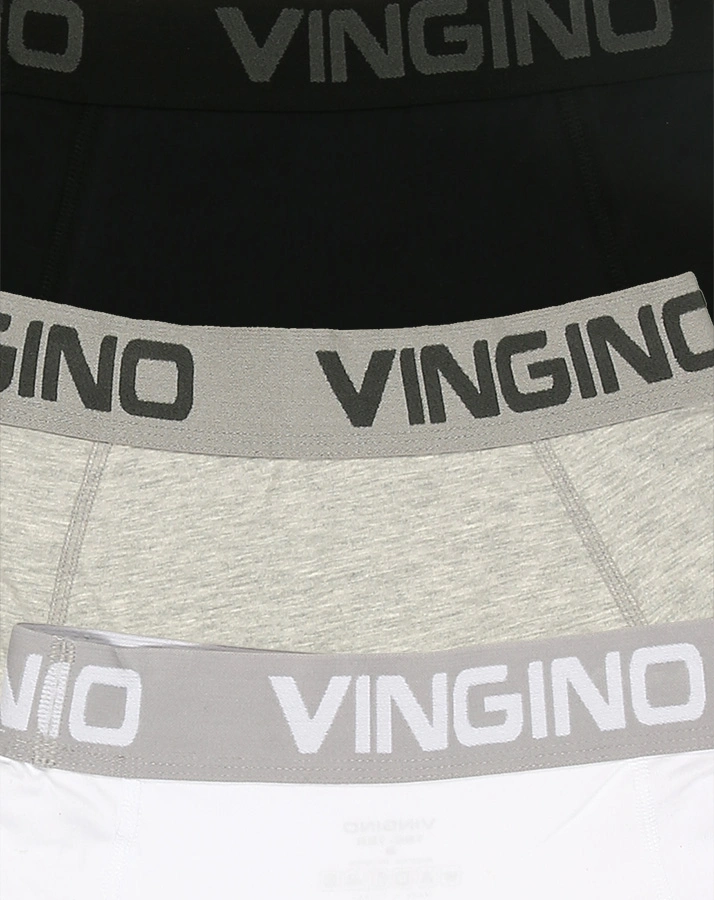 Boxershorts MULTICOLOR 3er Pack in schwarz/grau/weiß