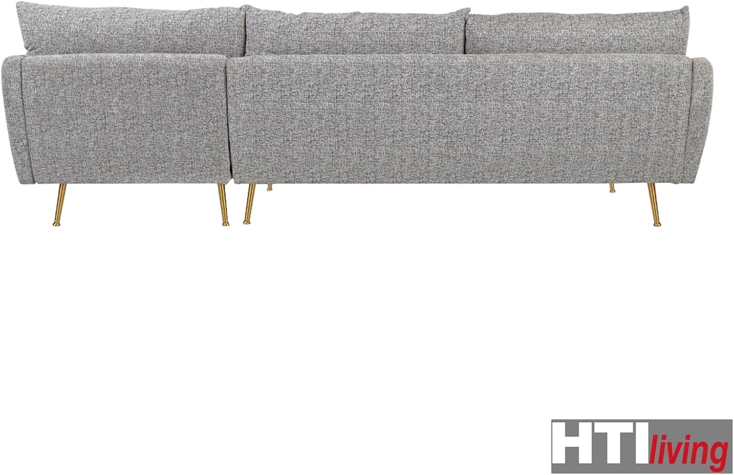 HTI living Modernes Ecksofa mit Ottomane rechts Stil und Komfort für Ihr Wohnzimmer Polsterecke mit Kissen