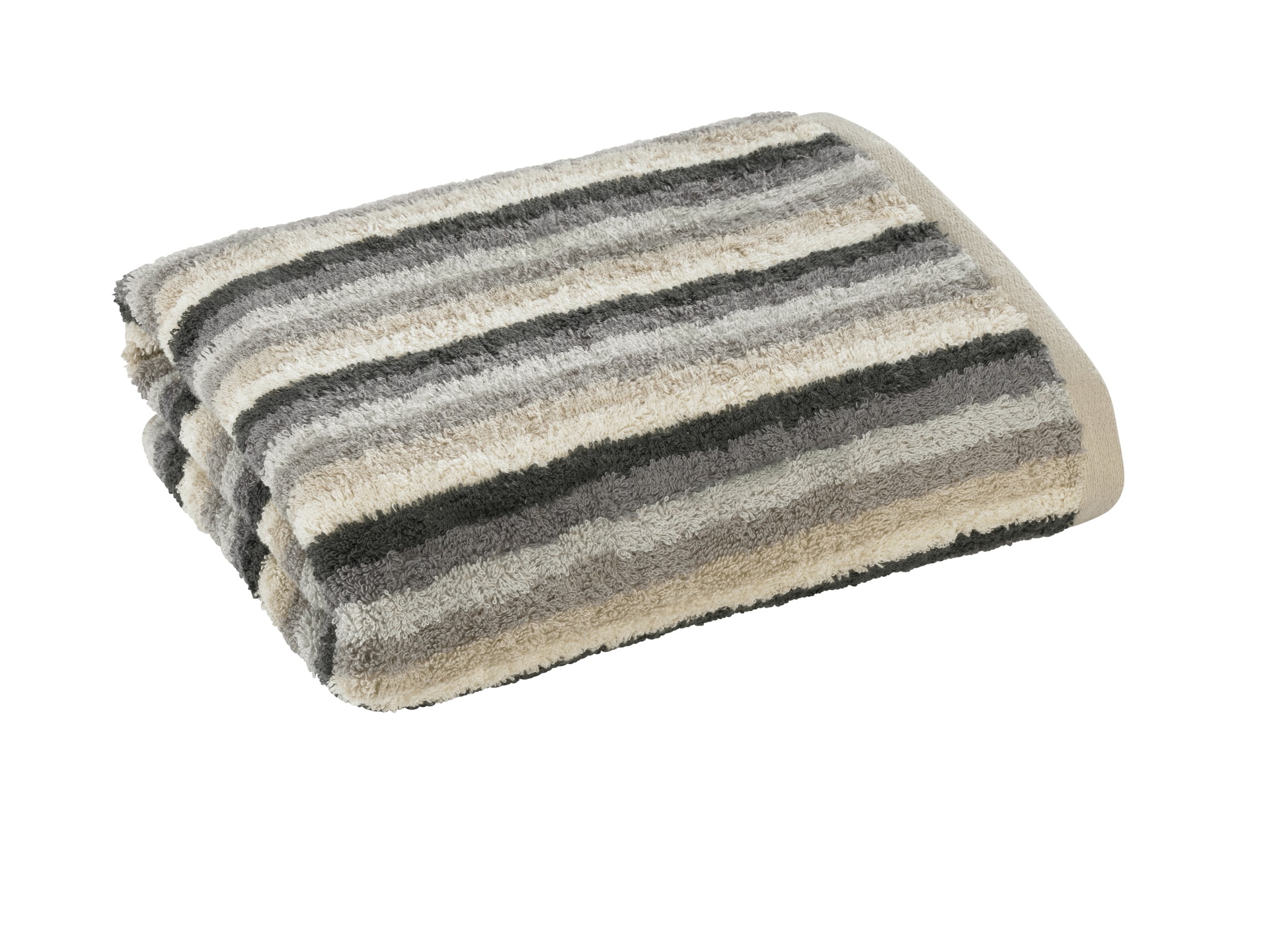 Duschtuch STREIFEN 70 x 140 cm stein/mehrfarbig
