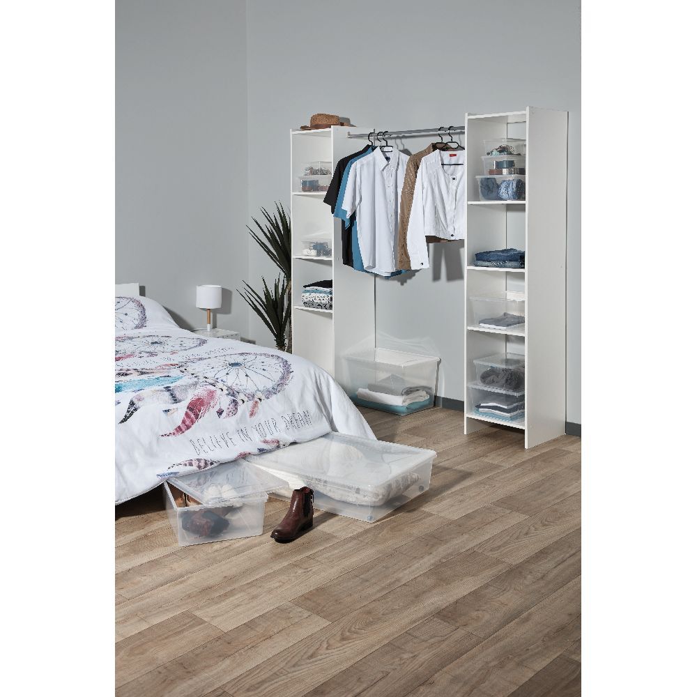 Boîte de rangement transparente 55 L