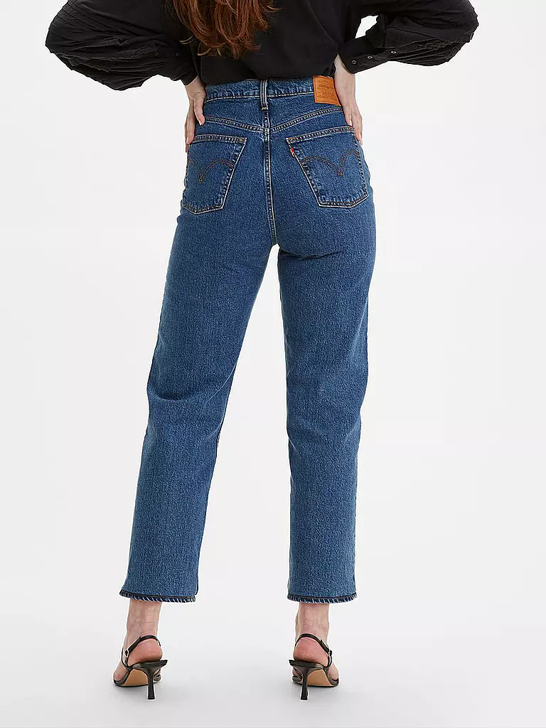 LEVI'S® Jeans Ribcage Straight Fit 7/8 blau