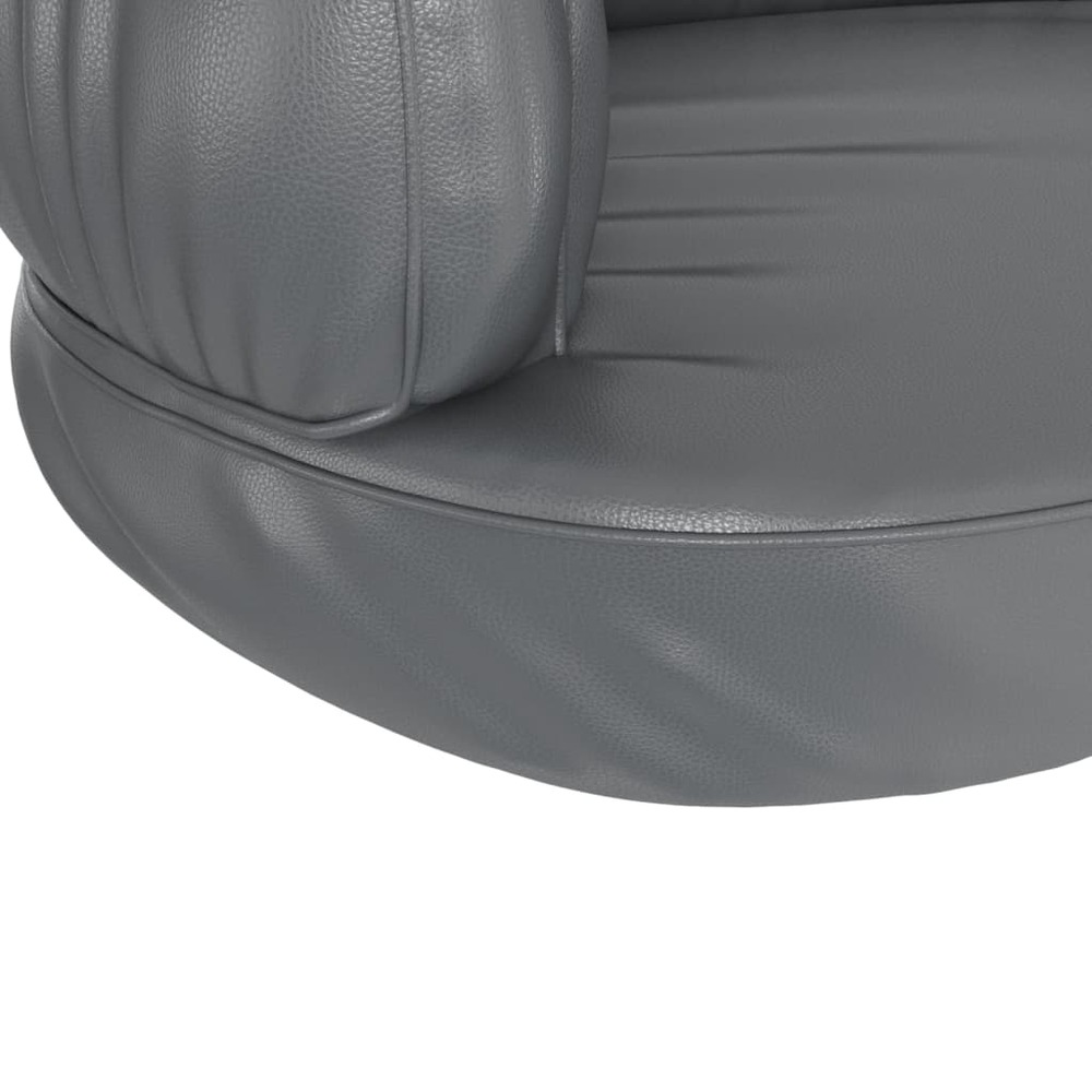 Lit pour chien ergonomique mousse gris 60x42 cm similicuir