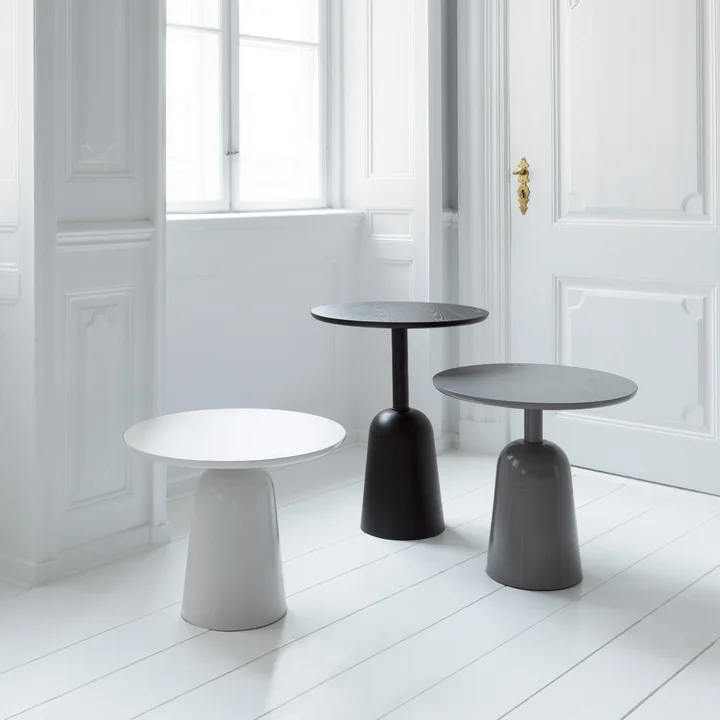 Normann Copenhagen - Turn Couchtisch Ø 55 cm, Marmor / schwarz