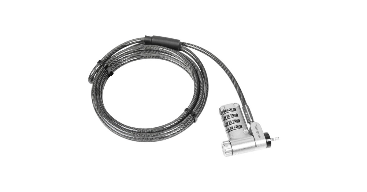TargusDEFCON Ultimate Universal Resettable Combination Cable Lock with Slimline Adaptable Lock Head diefstalbeveiliging