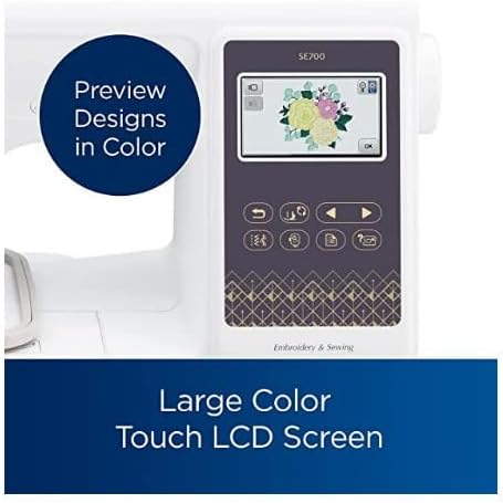 Brother SE700 Sewing and Embroidery Machine, Wireless LAN Connected, 135 Built-in Designs, 103 Built-in Stitches, Computerized, 4