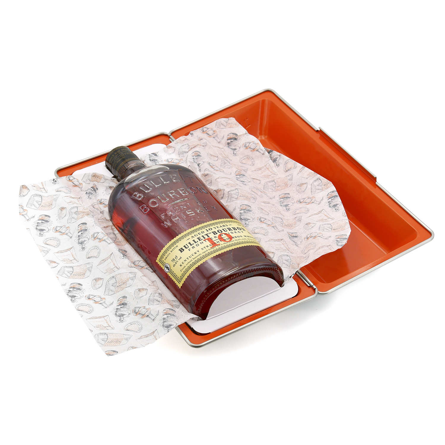 Bulleit - Bourbon 10 ans d'âge en coffret cadeau Lunch Box