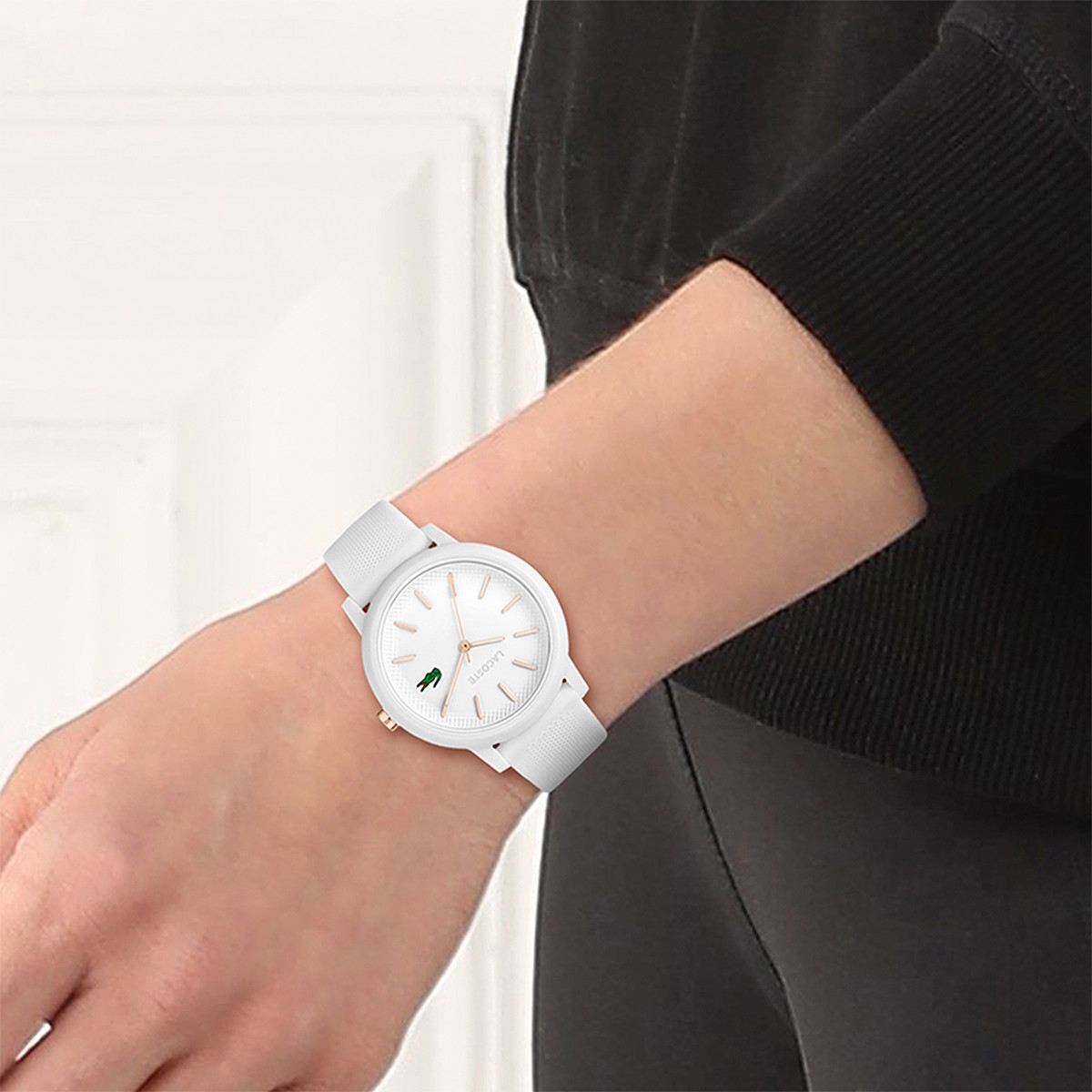 Montre Lacoste 12.12 femme résine bracelet silicone blanc