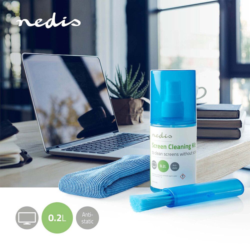 RENGJØRINGSSPRAY NEDIS SKJERM 200ML