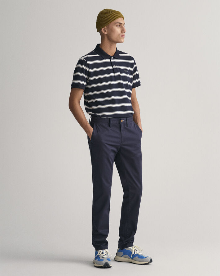 Gant SLIM TWILL CHINOS Marine