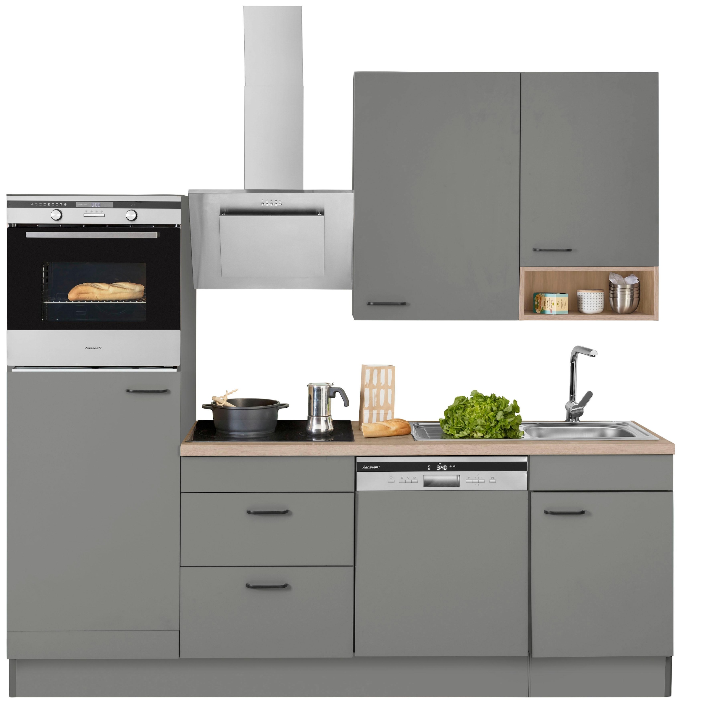 OPTIFIT Küchenzeile »Elga« Premium-Küche, Soft-Close-Funktion, grossen Vollauszügen, Breite 230 cm