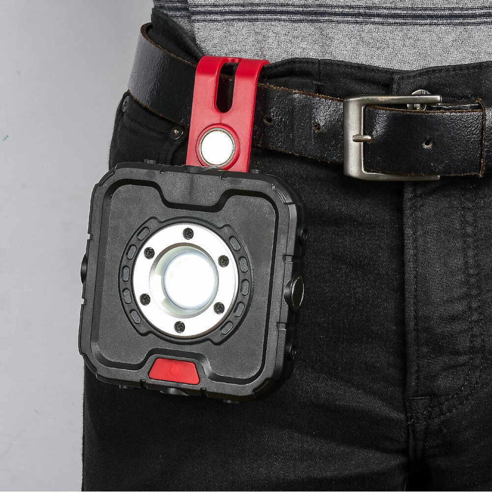 Lampe LED brico Profilex aimantée multifonctions noire et rouge