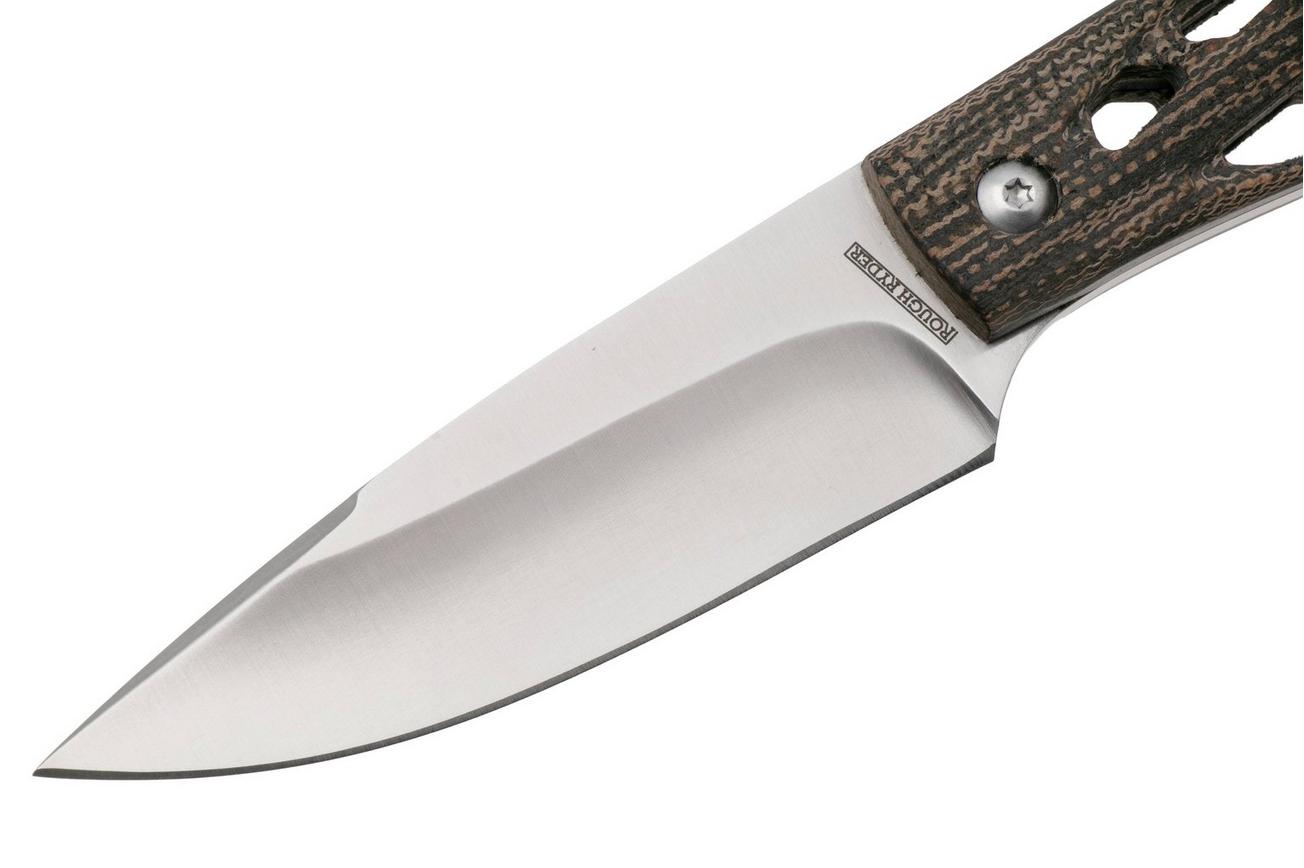 Rough Ryder RR2601 Satin 440, Brown Micarta, vaststaand mes