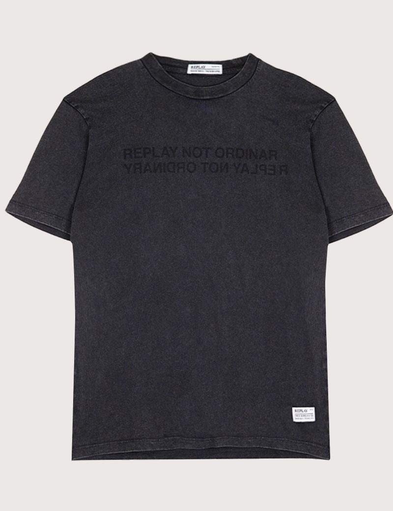 REPLAY T-SHIRT HOMME REGULAR NOIR