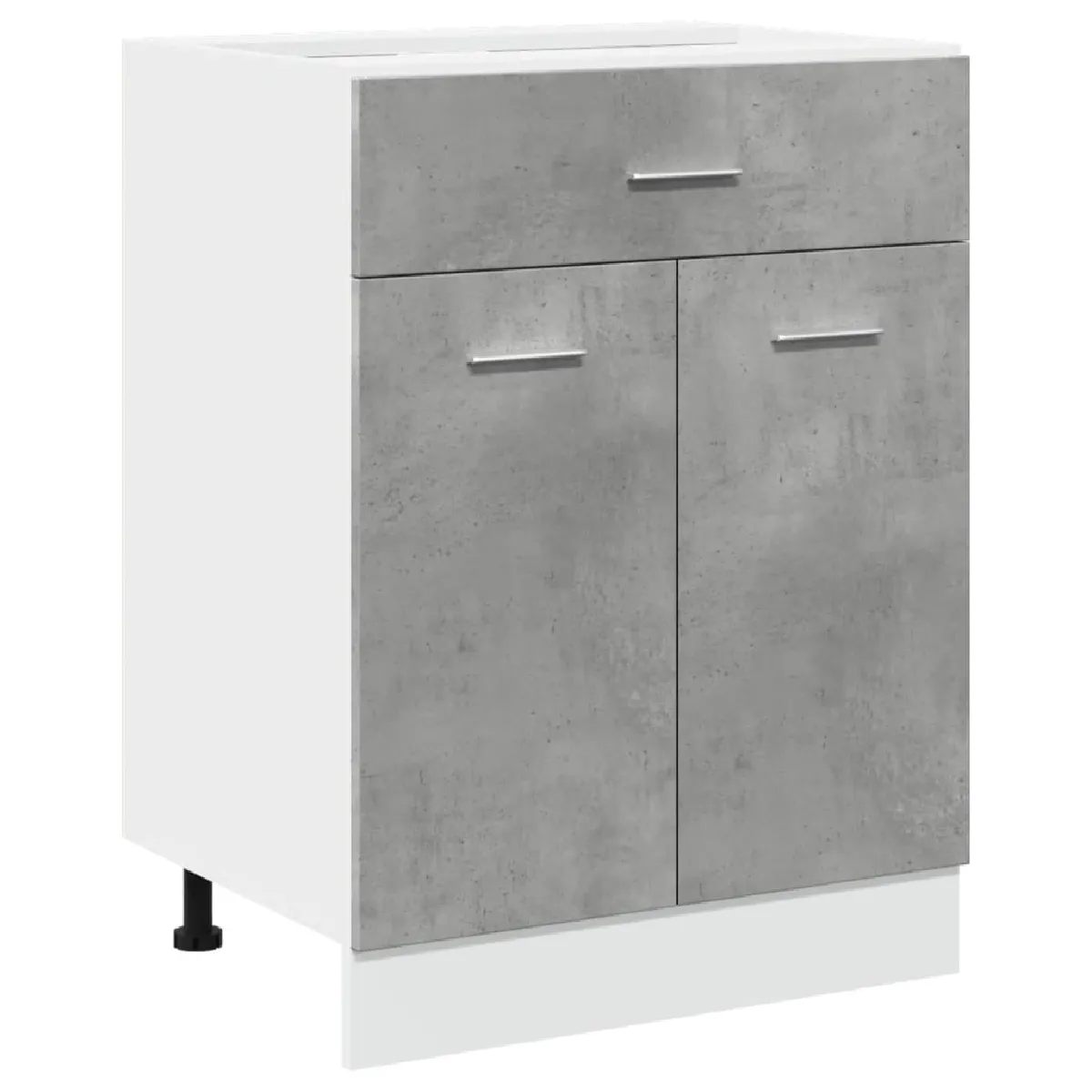 vidaXL Armoire de plancher à tiroir - Gris béton