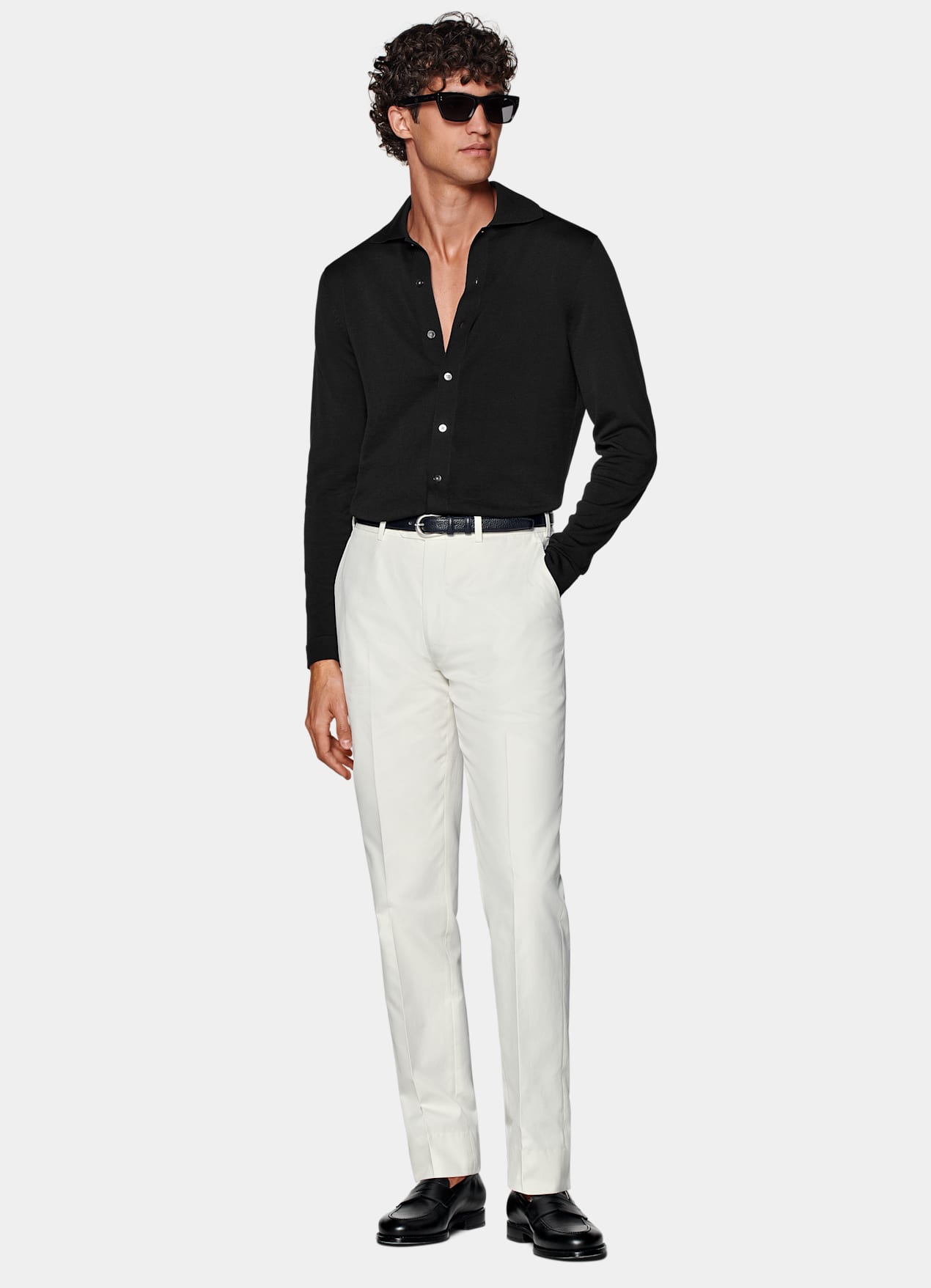Pantalon Straight Leg blanc cassé